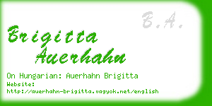 brigitta auerhahn business card